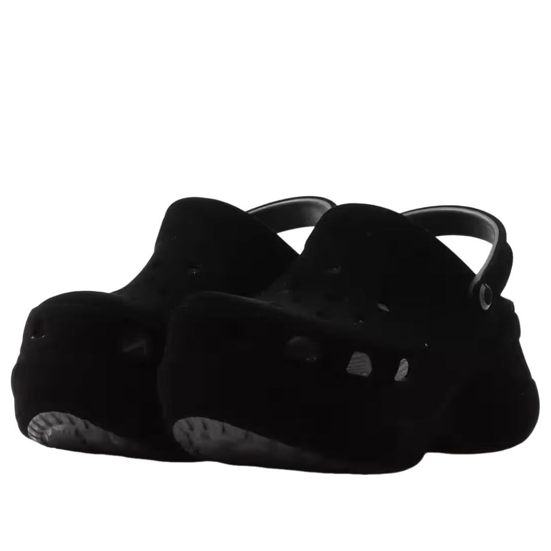 (WMNS) Crocs Bae Velvet Clog 'Black' 211919-001