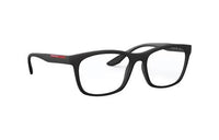 PRADA Plate Frame Rectangular Eyeglass Frames Men's Black