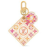 LOUIS VUITTON Leather Bag Accessories Women's Orange & Rose Red