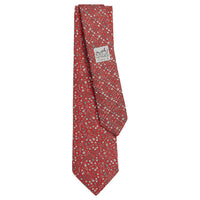 HERMES Mulberry Silk Ties Men's Red