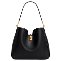CELINE Calfskin Crossbody Bag, Shoulder Bag Medium Size Women's Black