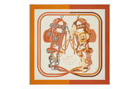 HERMES Silk Scarves Unisex Orange