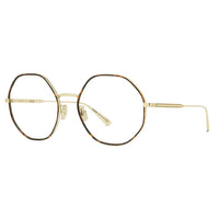 DIOR Metal Irregular Shape Eyeglass Frames Women's Tortoiseshell