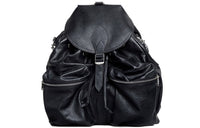 CELINE Smooth Cow Leather Backpack Medium Size Men's Black