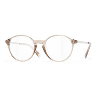 CHANEL Round Eyeglass Frames Women's Gray