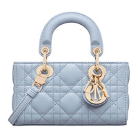 DIOR Lady D JOY Lambskin Shoulder Bag, Crossbody Bag, Handbag Micro Women's Light Blue