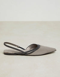 Brunello Cucinelli Slingback Pointed-Toe Shoes
