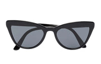 PRADA Plate Frame Cat Eye Sunglasses Women's Black