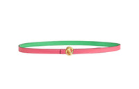 HERMES Leather Belts Women's Rose Red, Green