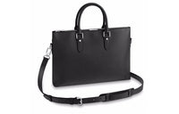 LOUIS VUITTON Canvas With Leather Briefcase, Handbag, Shoulder Bag, Crossbody Bag Men's Black