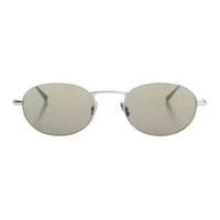 SAINT LAURENT Metal Oval Sunglasses Men's Silver