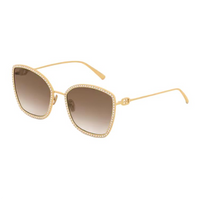 LOUIS VUITTON Acetate Metal Resin Square Sunglasses Women's Gold