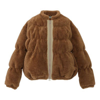 (WMNS) Onitsuka Tiger Crew Neck Down Jacket 'Brown' 2182B561-250