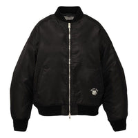 (WMNS) Onitsuka Tiger Tiger Head Embroidered Flight Jacket 'Black' 2182B562-001