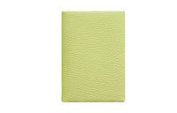 HERMES CalviDuo Cow Leather Card Holder Women's Tender Shoot Yellow