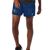 New Balance NYC Marathon Printed Impact Run 5 Inch Shorts 'Blue' MS03242MRGV