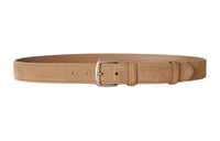 Loro Piana Solid Color Pin Buckle Leather Belts Men's Khaki
