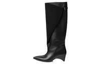 HERMES Knee-high Boots 5.5cm Women's Black