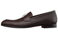 HERMES Loafers Men's Dark Brown