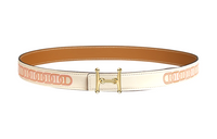 HERMES Leather Belts Women's Beige