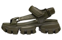 PRADA One Strap Sandals Women's Army Green