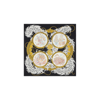 HERMES Silk Scarves Women's Black