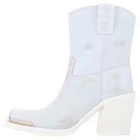 MIU MIU Ankle Boots 8cm Women's White