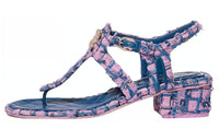 CHANEL Stylish Sandals Women's Pink Blue