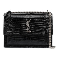 SAINT LAURENT Leather Crossbody Bag Shoulder Bag Women's Black
