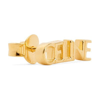 CELINE Brass Earrings Women's Gold