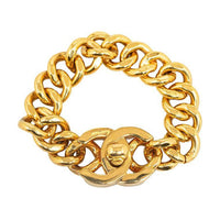 CHANEL 1995 Cc Turnlock Chain Costume Bracelet