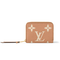 LOUIS VUITTON Zippy Grained Cow Leather Coin Purse Women's Cream