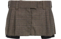 MIU MIU FW23 Casual Shorts Women's Dark Brown