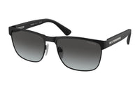 PRADA Metal Rectangular Sunglasses Men's Black