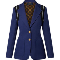 LOUIS VUITTON FW22 Business Suits Coats Women's Navy Blue