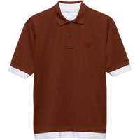 PRADA Cotton Polo Shirt Polo Shirt Men's Brown