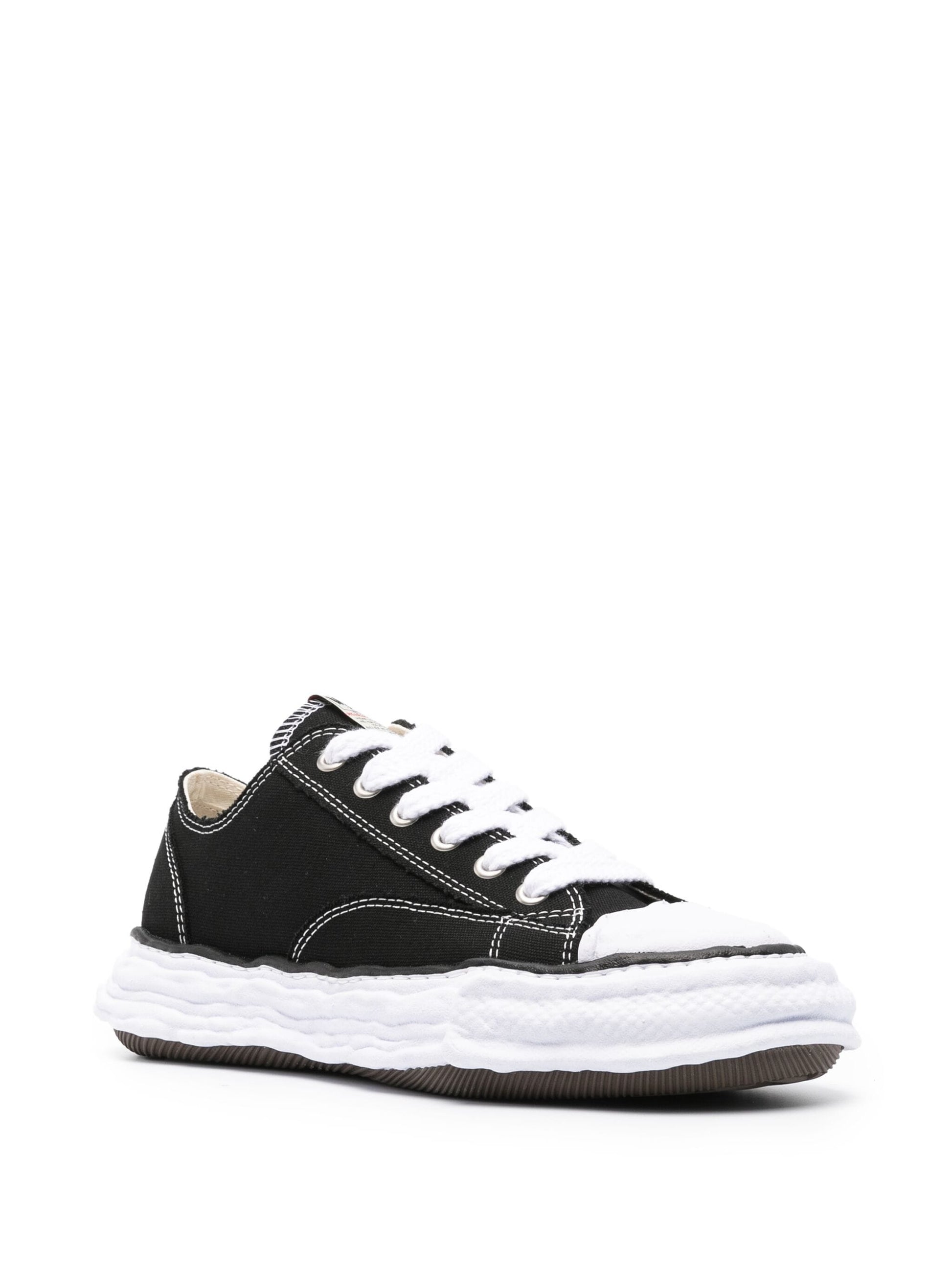 Maison MIHARA YASUHIRO Peterson 23 OG Sole Canvas Low 'Black White' A11FW702-BLK