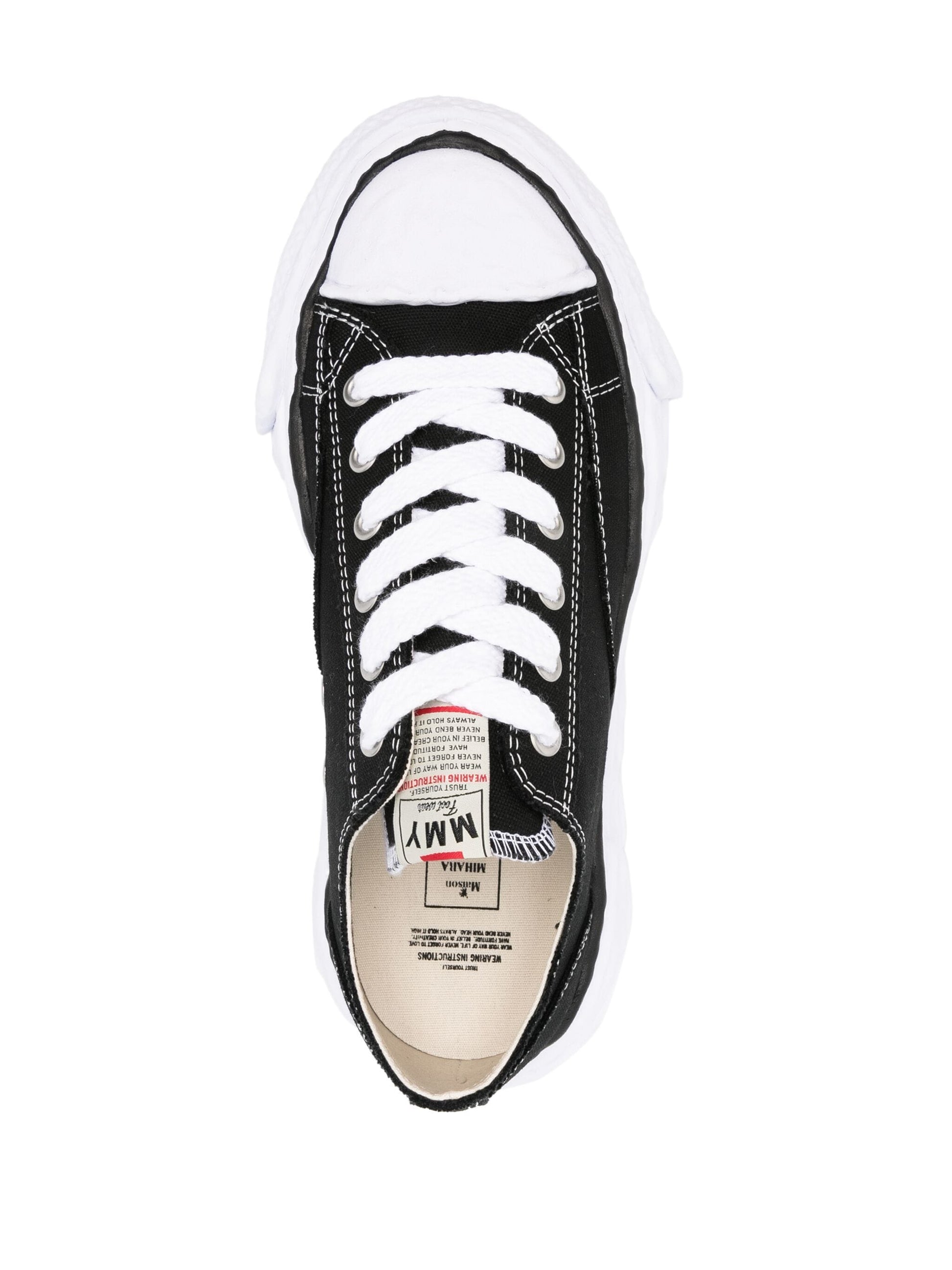 Maison MIHARA YASUHIRO Peterson 23 OG Sole Canvas Low 'Black White' A11FW702-BLK