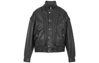 SAINT LAURENT Leather Jackets Women's Black