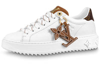 LOUIS VUITTON Time Out Sneakers 'White With Brown' Women's