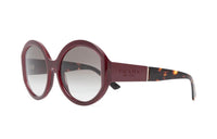PRADA Acetate Irregular Shape Sunglasses Women's Brown