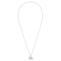 LOUIS VUITTON White Gold Diamond Necklaces Women's Silver