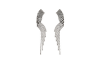 SAINT LAURENT Brass Stud Earrings Women's Silver