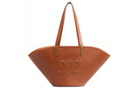 CELINE Triomphe Cow Leather Shoulder Bag Crossbody Bag Handbag Women's Tawny