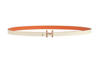 HERMES Leather Belts Women's White