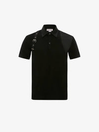Alexander McQueen Men's Harness Polo Shirt in Black