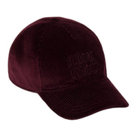 MIU MIU Fabric Velvet Baseball Caps Unisex Red