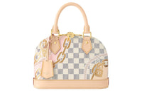 LOUIS VUITTON Alma Coated Canvas With Leather Dome Bag Crossbody Bag Handbag Regular Women's White