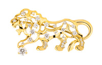 CHANEL LION Brooches Women's Yellow