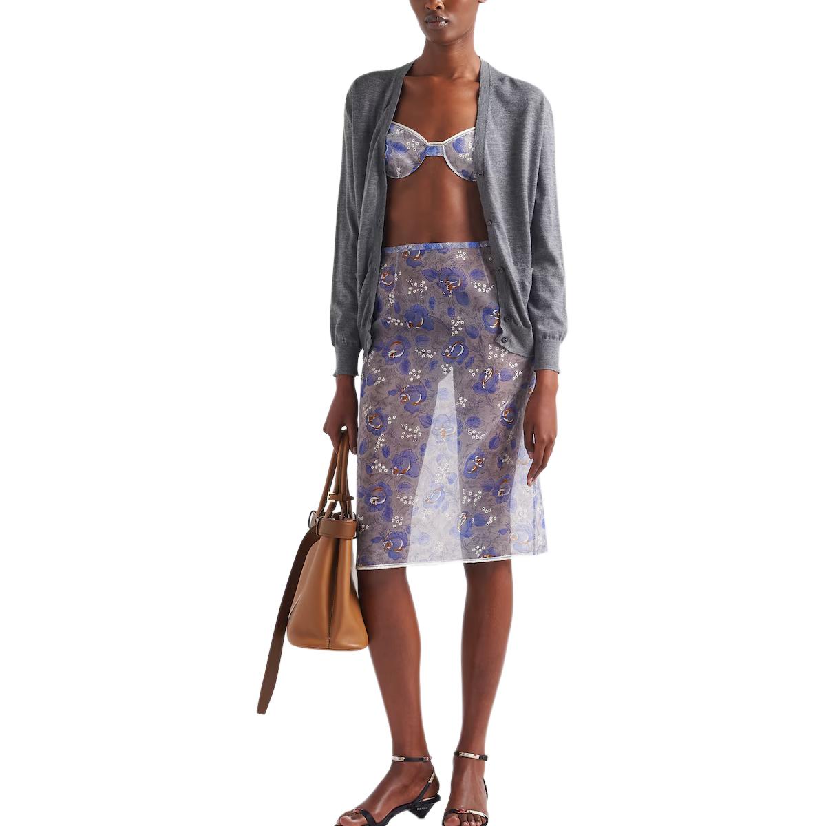 PRADA All Over Patterned Skirt